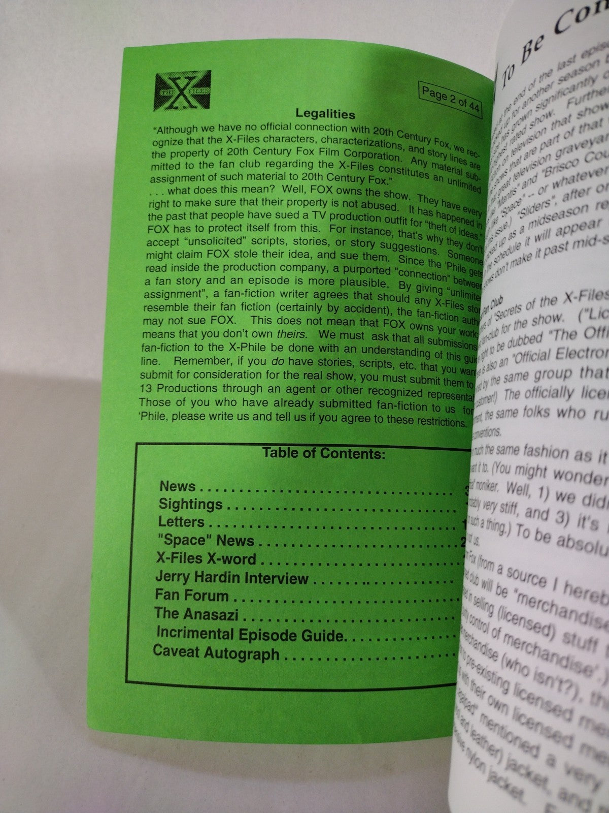X-Files (1995) X-Phile Fan Club Exclusive Newsletters #6 7 8 9 11 + X-Notes #3 4