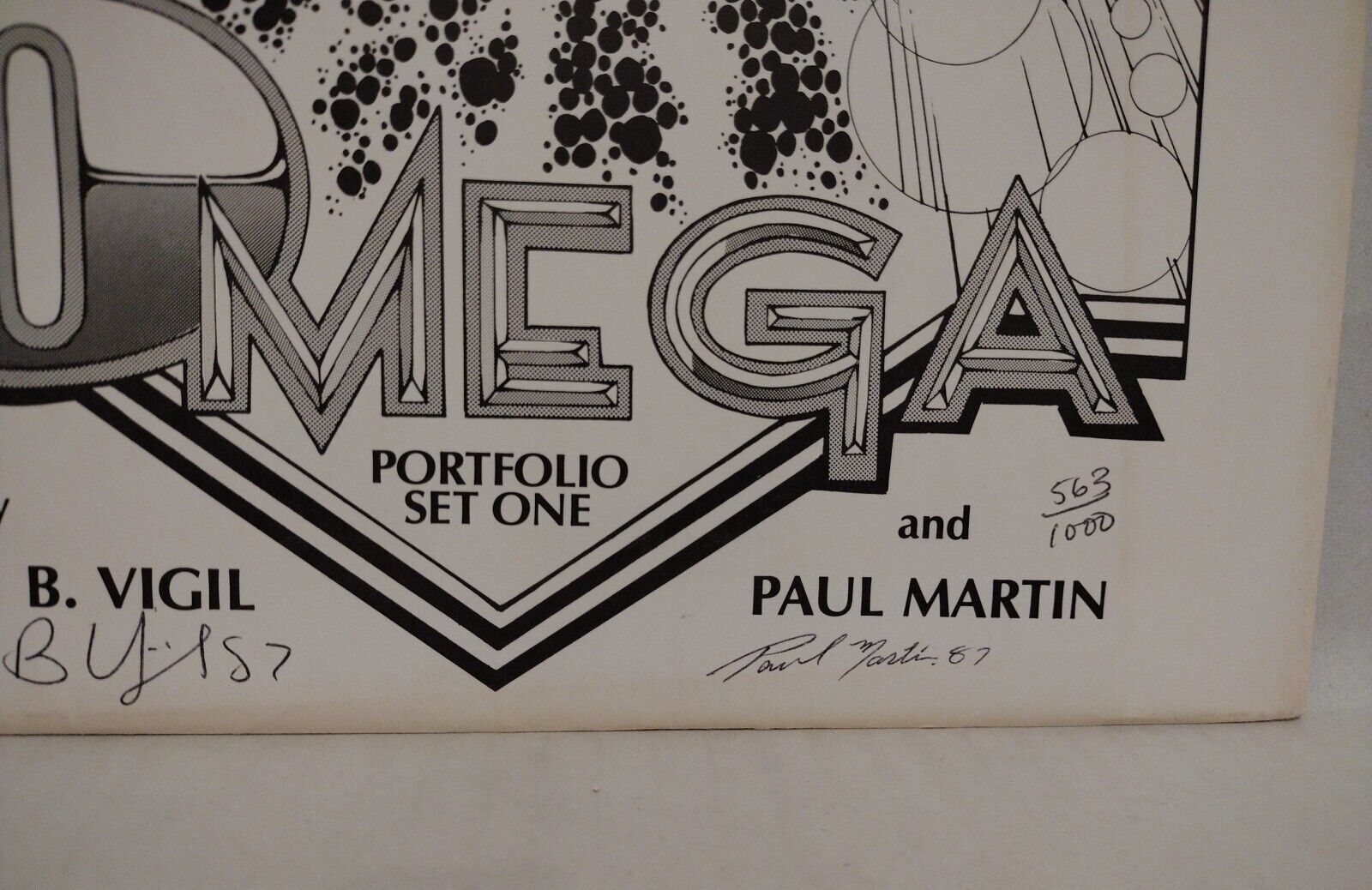 Omega (1987) Portfolio SIGNED 563/1000 TIM VIGIL Paul Martin Complete W Comic