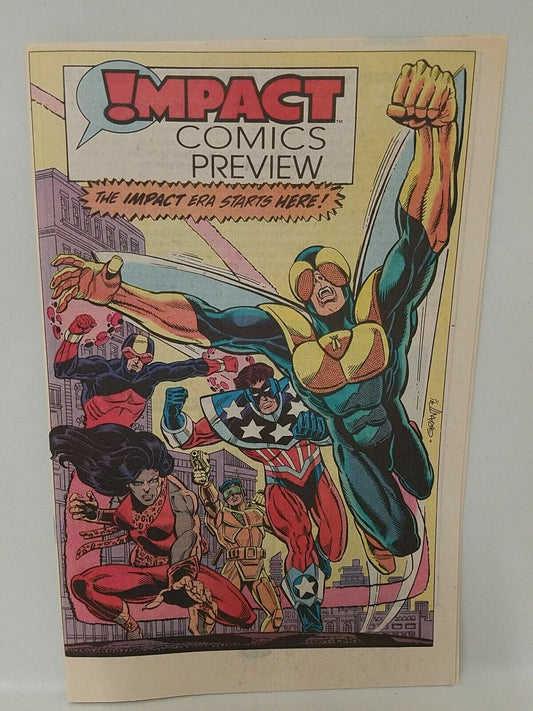 Impact (1991) Preview Newsprint DC Comic 1st Appearance Maria DeGuzman Jaguar II
