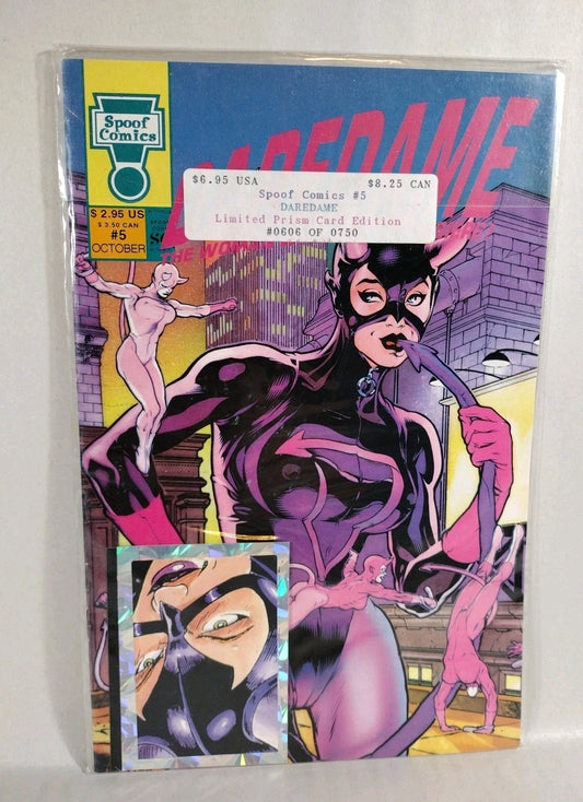 Spoof Comics #5 (1992) Daredame Bagged W Cards #'d 606/750 Adam Hughes Cover Art