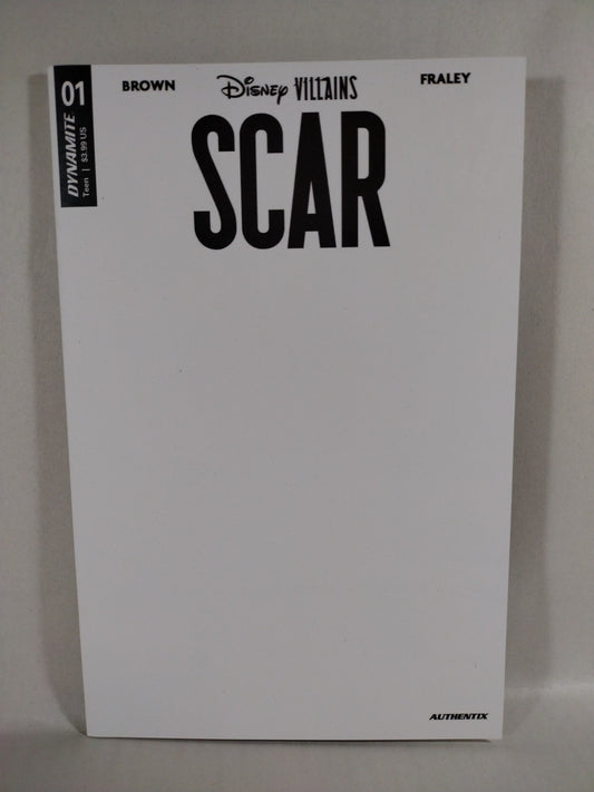 Scar #1 (2023) Dynamite Disney Villains White Blank Sketch Cover Variant NM