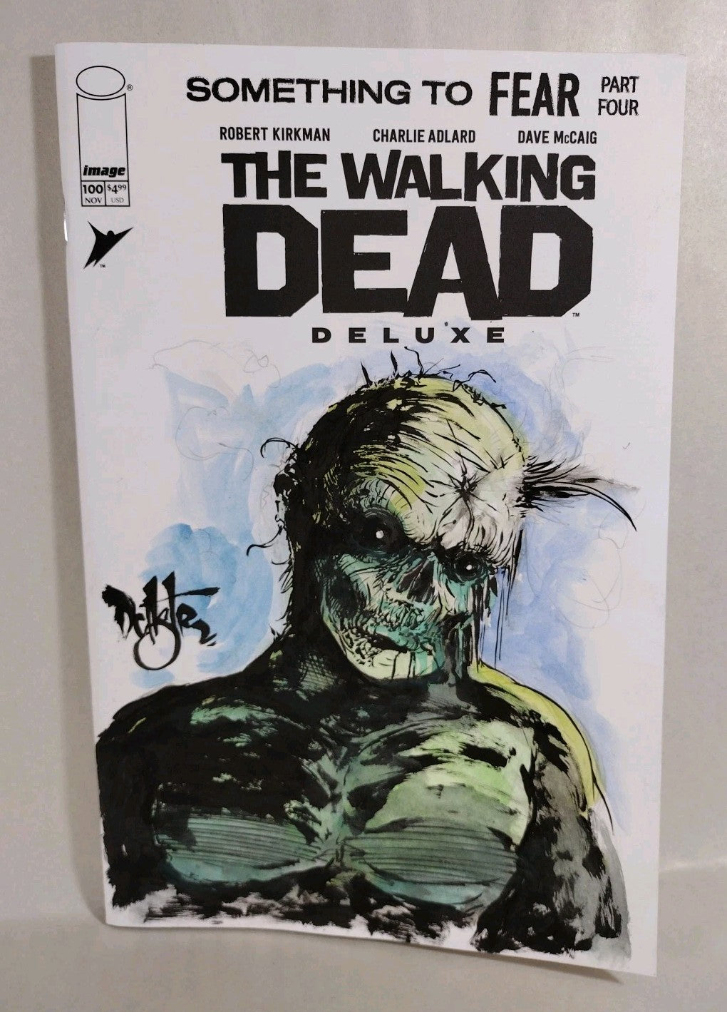 WALKING DEAD DELUXE #100 Sketch Variant Cover Comic W Original Art Dave Castr