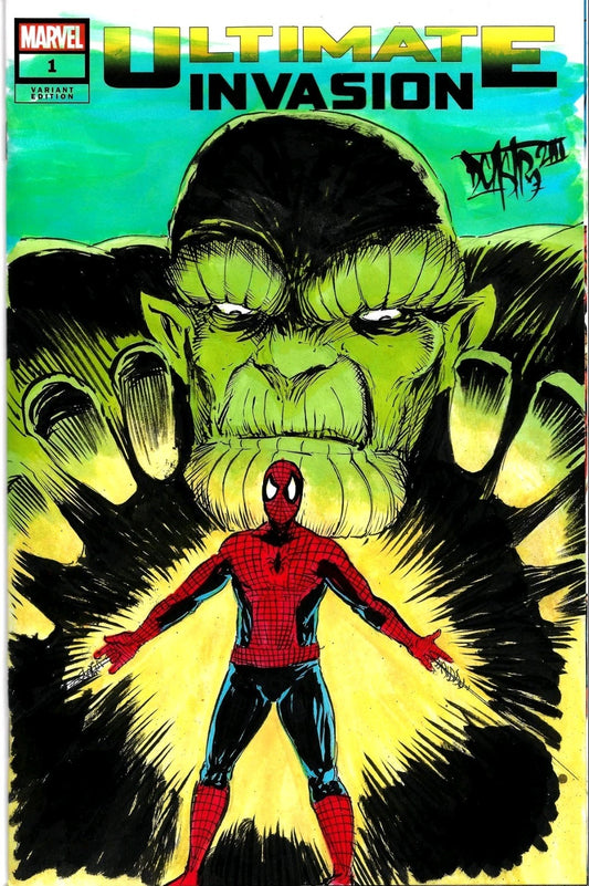 Ultimate Invasion #1 (2023) Marvel Sketch Cover Variant W Original DCastr Art