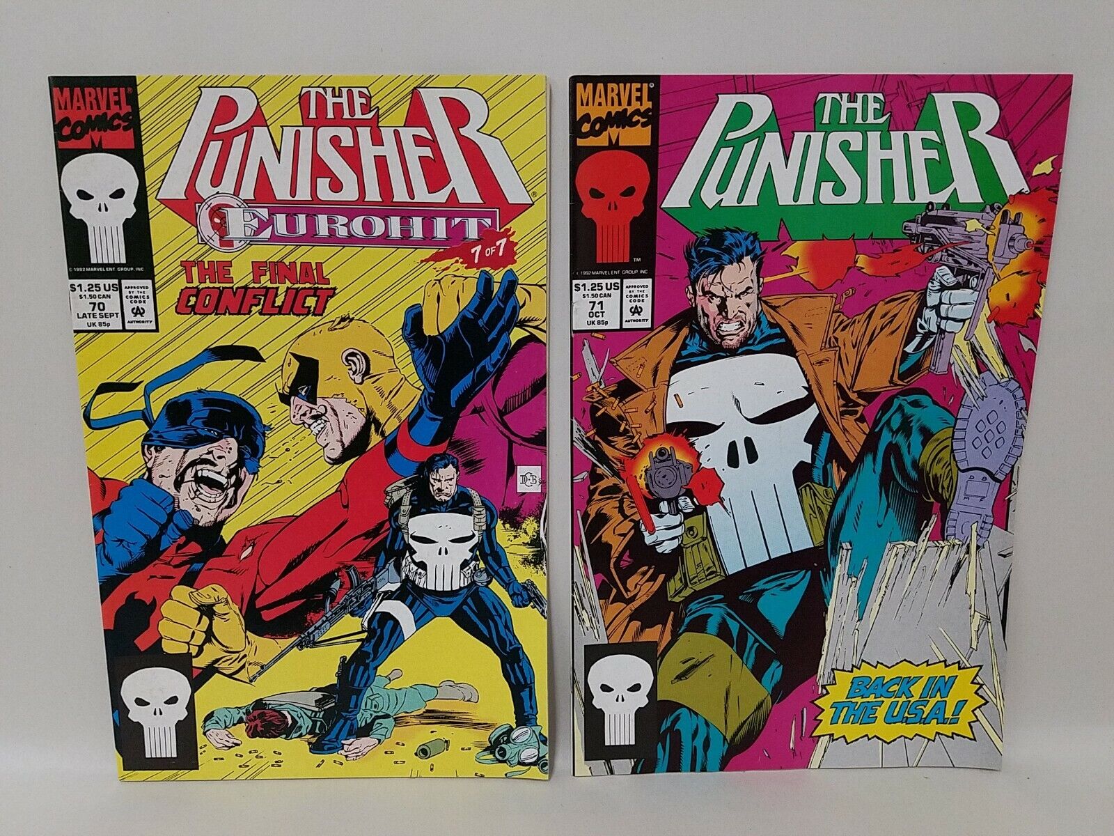 Punisher (1992) Marvel Comic Lot 64 67 68 69 70 71 Eurohit Abnett & Lanning