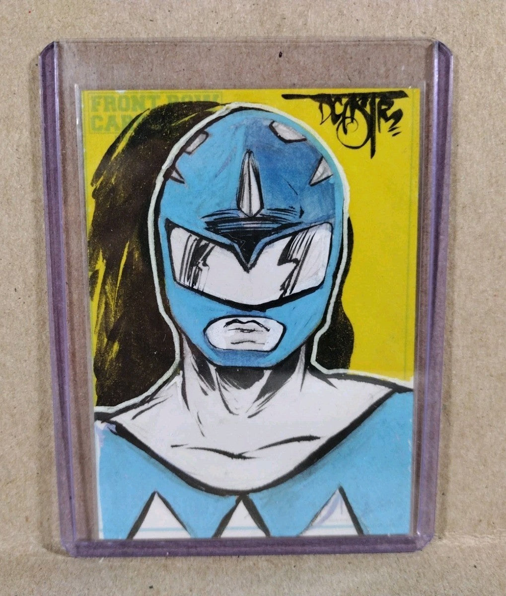 DCastr (2025) Front Row Show Exclusive Sketch Card W Original Blue Ranger Art