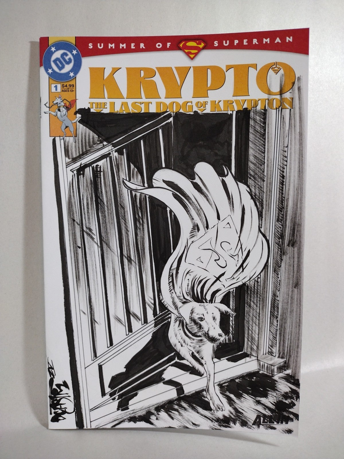 Krypto LDOK #1 (2025) DC Sketch Variant Cover Comic W Original Dave Castr Art
