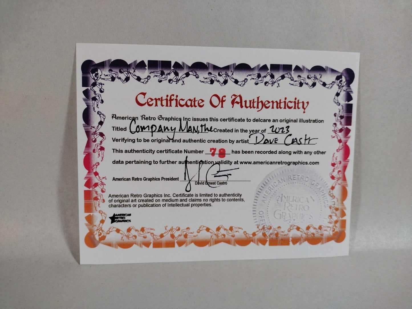 Company Man (2023) Original 6 X 8" Dave Castr Horror Comic Art With ARG COA 78