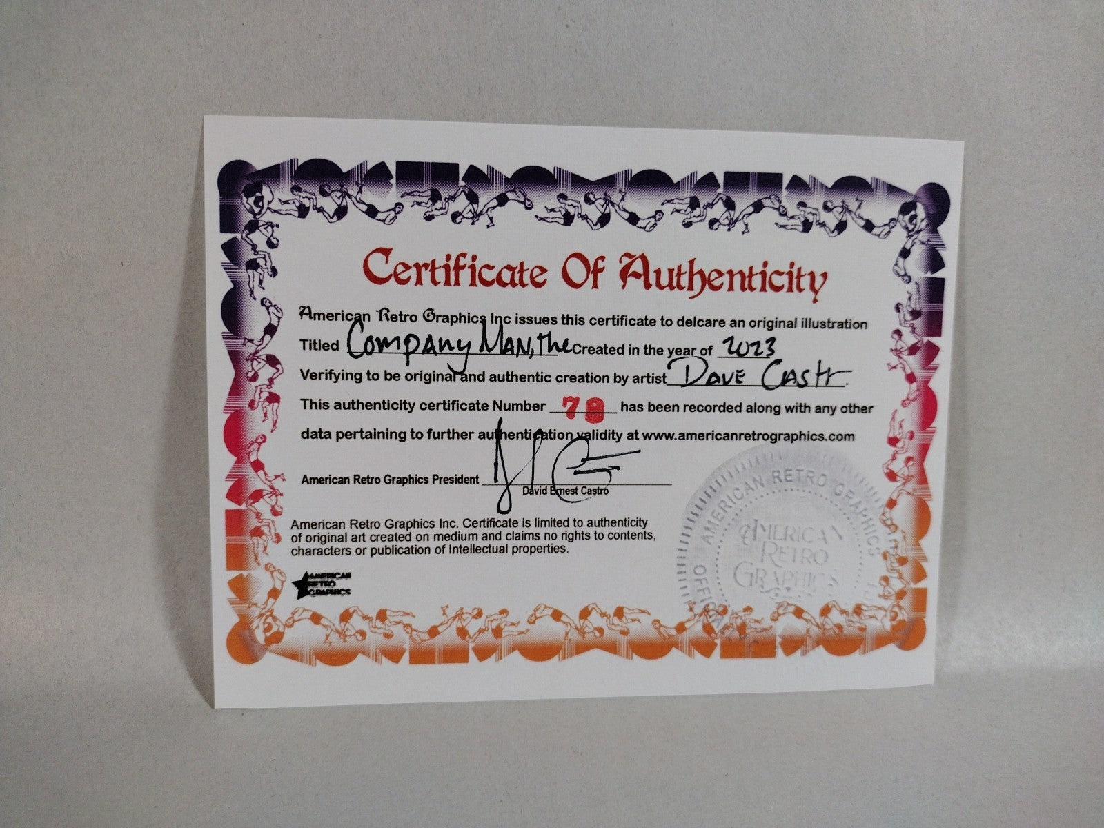 Company Man (2023) Original 6 X 8" Dave Castr Horror Comic Art With ARG COA 78