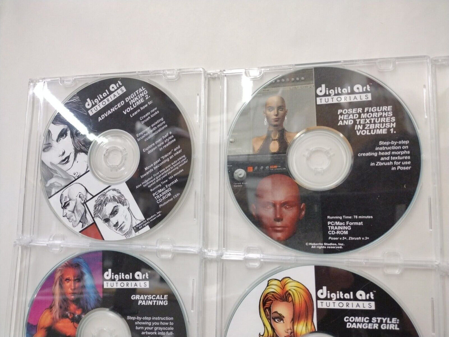 Large Haberlin Studios Digital Art Tutorials Lot 17 Unused CD ROMS Photoshop ++