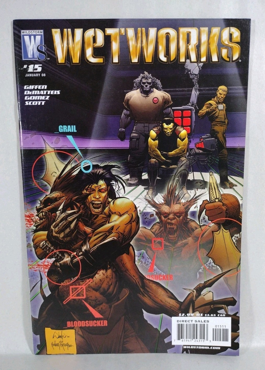 Wetworks #15 (2008) Wildstorm Comic Last Issue VF-NM