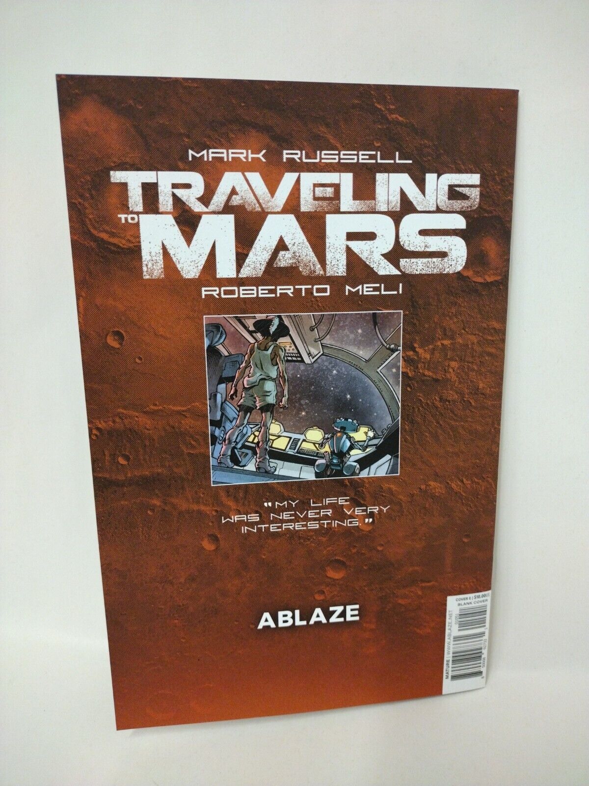 Traveling To Mars #1 Ablaze Comic Blank Cover w Original Dave Castr Art ARG