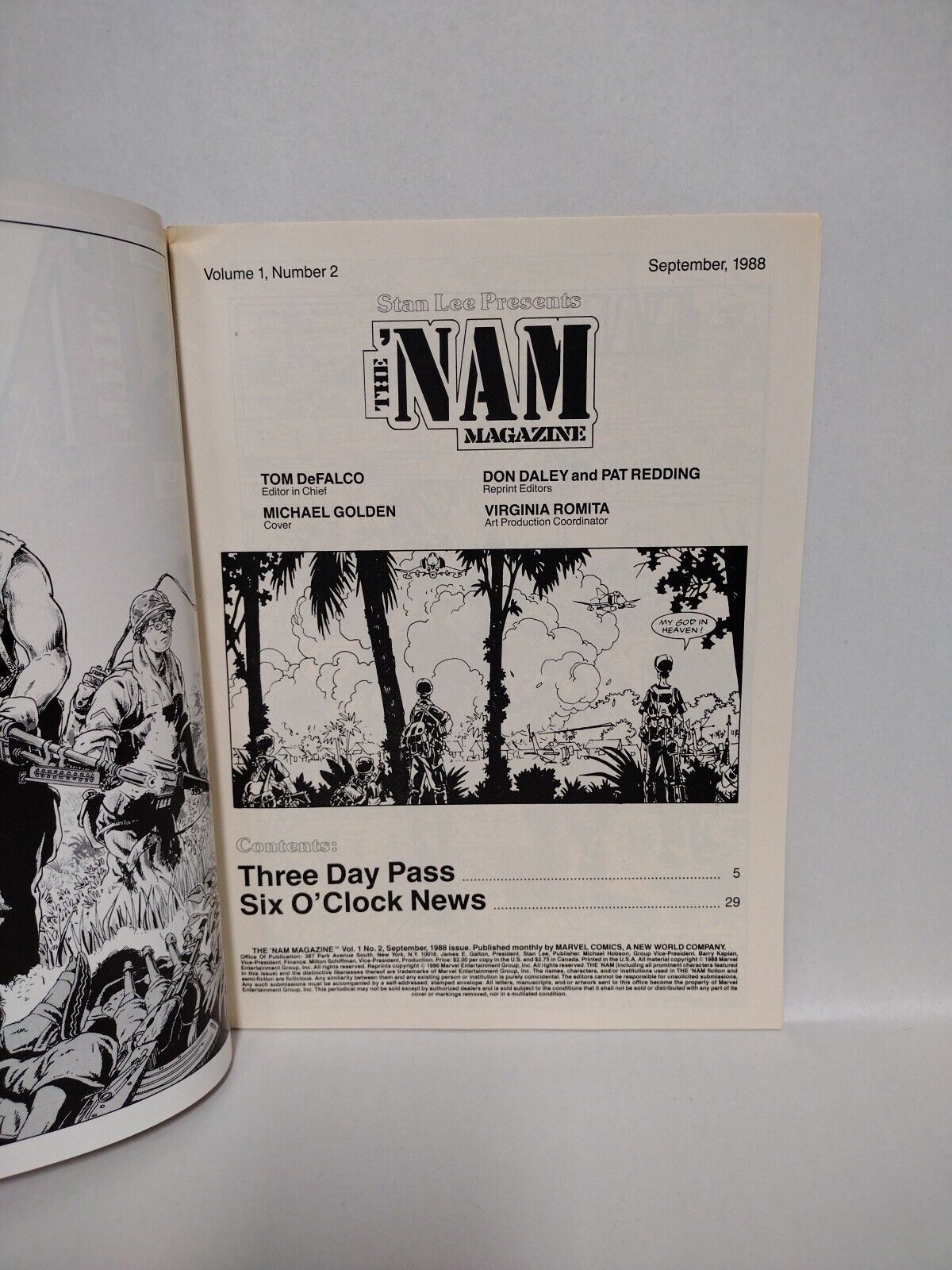 The NAM Magazine (1988) Marvel Comic Lot Set #1 2 3 4 5 Michael Golden FN