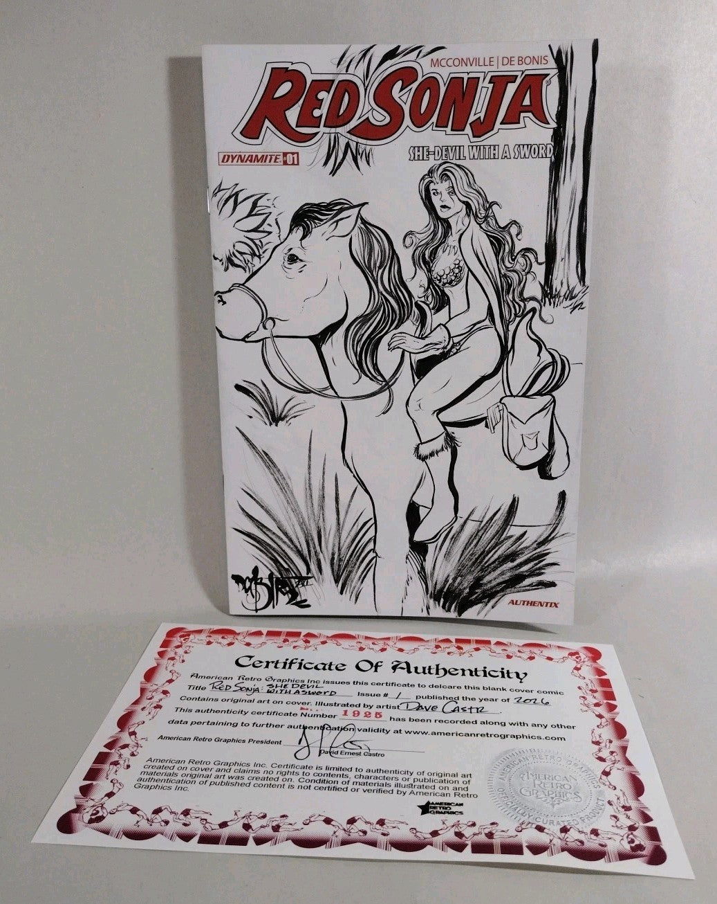 Red Sonja 1 (2026) Dynamite Comic Sketch Cover Variant W Original