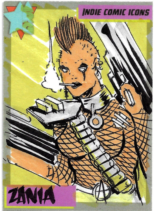 Indie Comic Icons (2023) ARG Sketch Card w Original Zania Warlock 5 Art DCastr