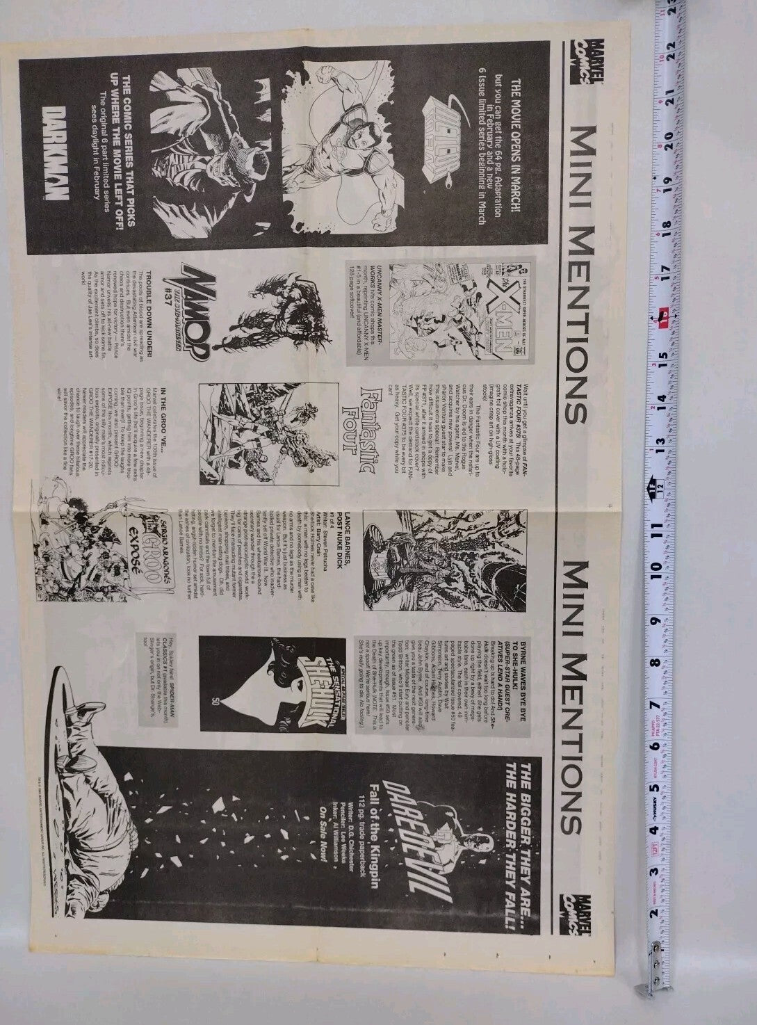 Hellstorm Prince Of Lies (1993) CSN 23 X 15" Newsprint Poster Ad Ships Rolled 
