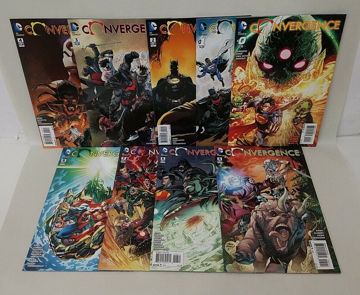 Convergence (2015) #0 1-8 VF/NM Complete DC Comic Set Lot  Jeff King