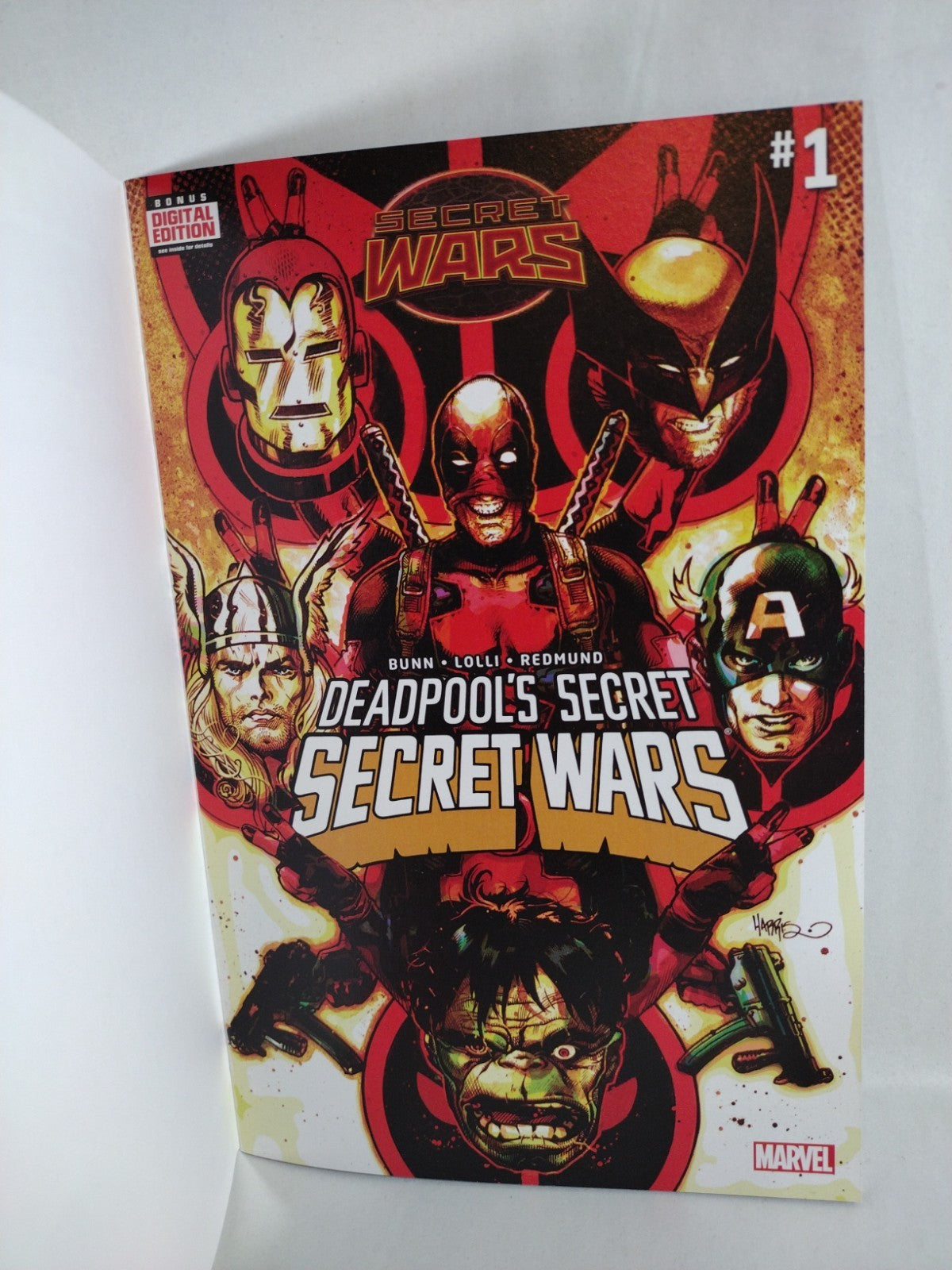 Deadpool's Secret #1 (2015) Marvel Secret Wars Blank Sketch Variant Cover Comic