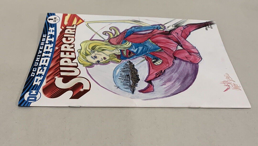 SUPERGIRL (DC REBIRTH) #1 Blank Variant Cover Comic W Original Art Dave Castr