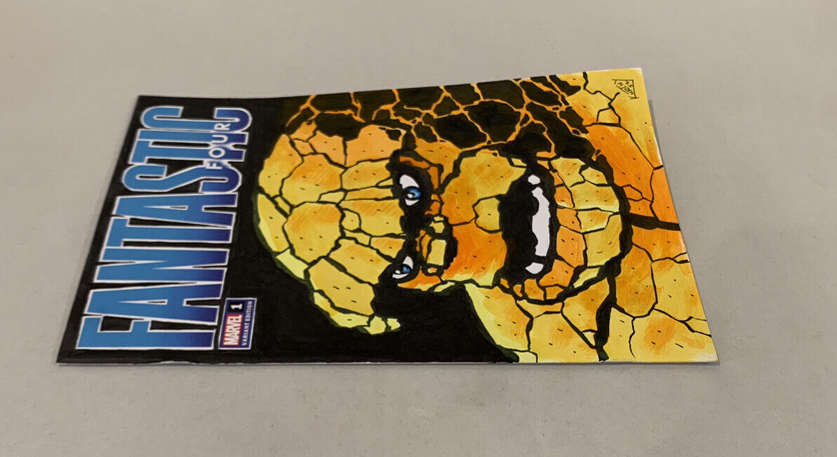 FANTASTIC FOUR #1 Blank Cover Variant Comic 2022 W Original BOB KURTHY Art COA