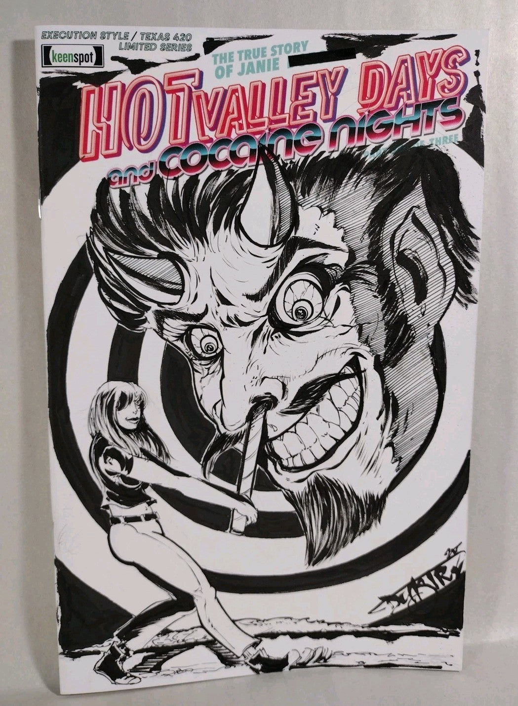 Hot Valley Days #1 (2025) Keenspot Sketch Cover W Original Dave Castr Art