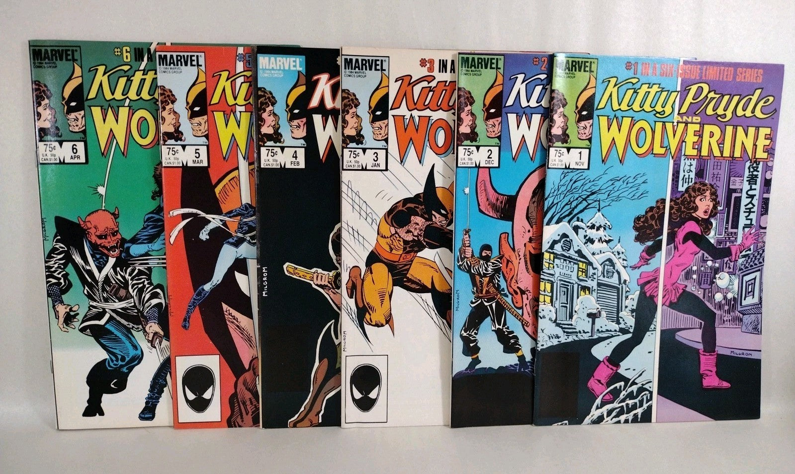 KITTY PRYDE AND WOLVERINE (1984) Complete  Marvel Comic Set #1 2 3 4 5 6 VF