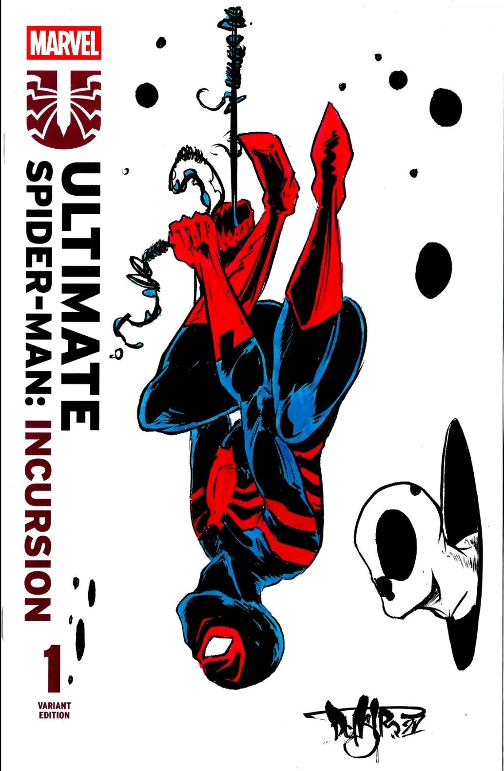 Ultimate Spider-Man: Incursion 1 Marvel Sketch Cover Comic W Original DCastr Art
