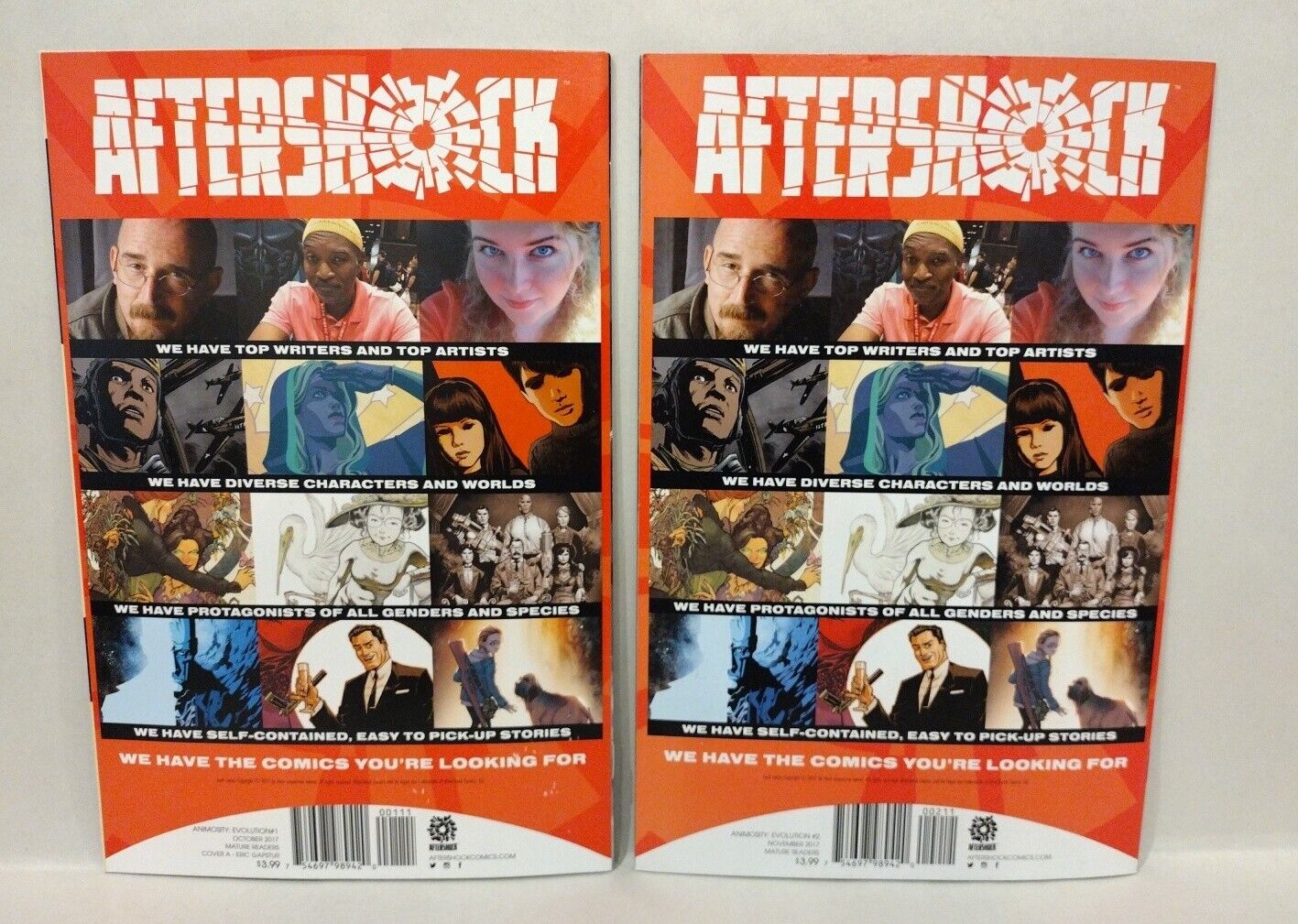 Animosity Evolution (2017) Aftershock Comic Lot Set #1-3 5-10 Rise #1-3 Bennett