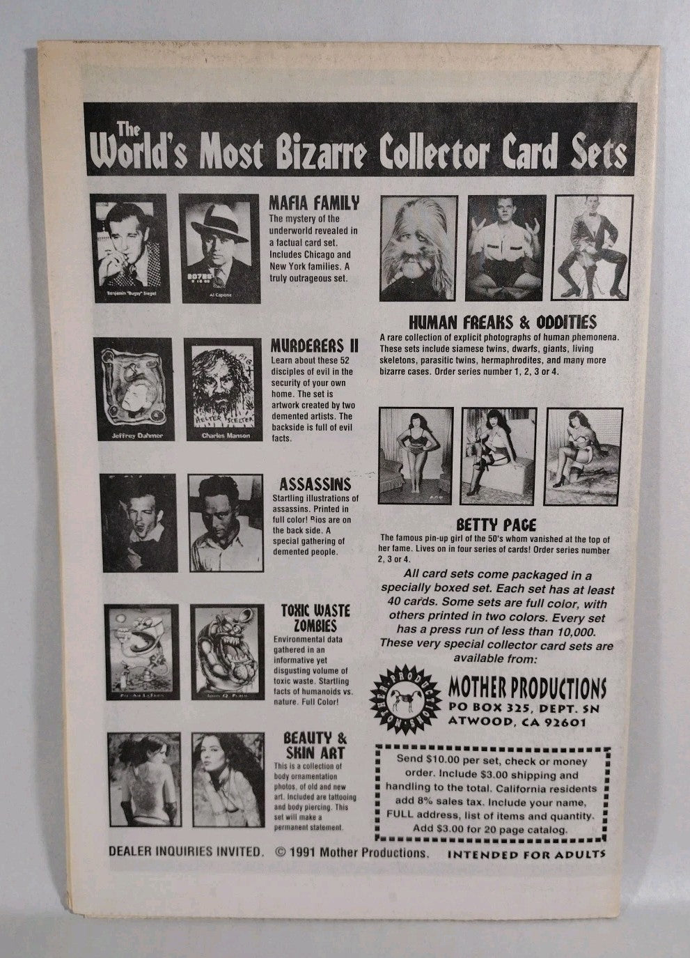 Syn Magazine (1990) Complete Newspaper Run 1 2 3 4 5 6 Horror Movie Comic Run