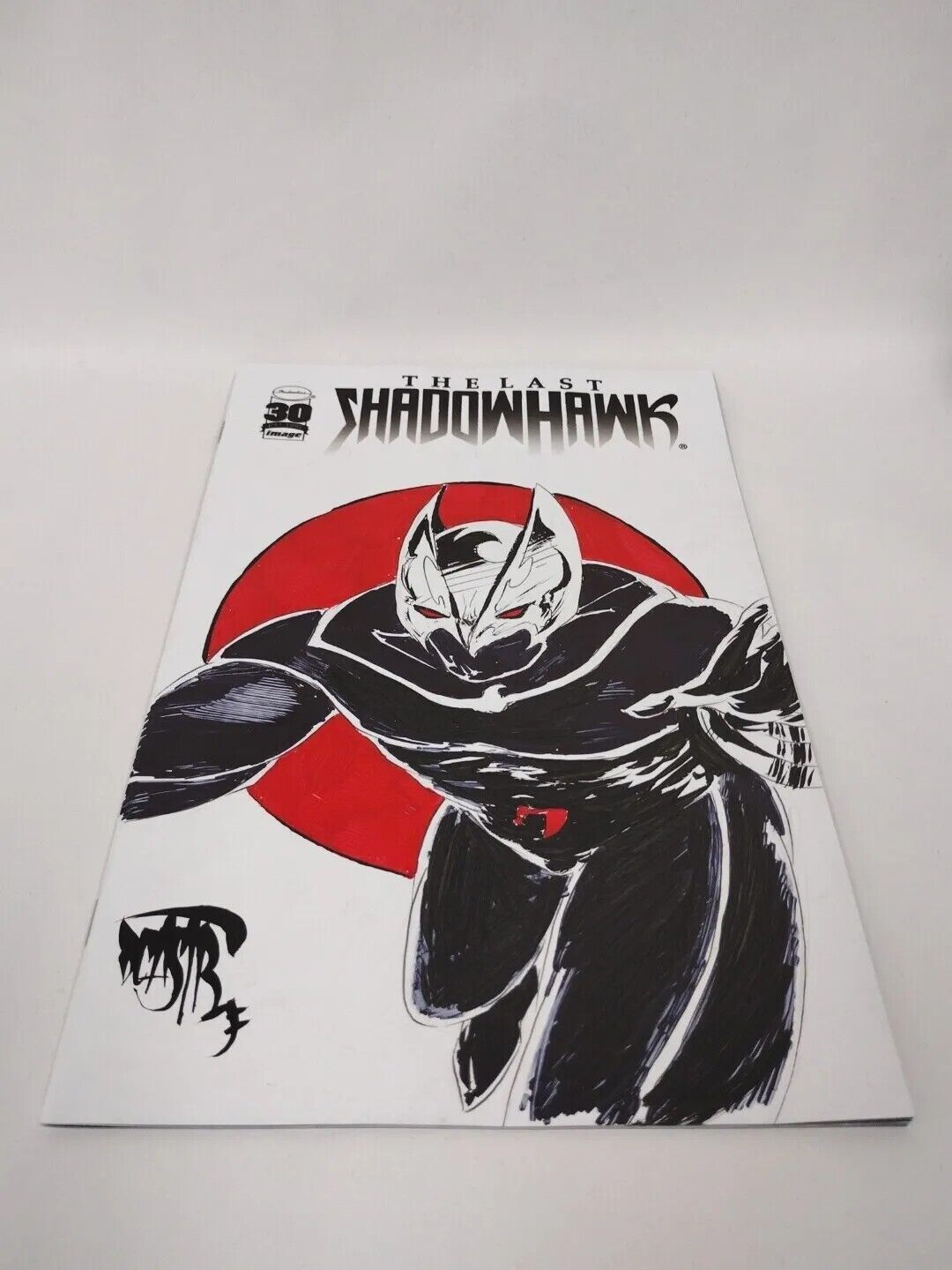 The Last Shadowhawk (2022) White Blank Cover Comic w Original Art Dcastr ARG COA