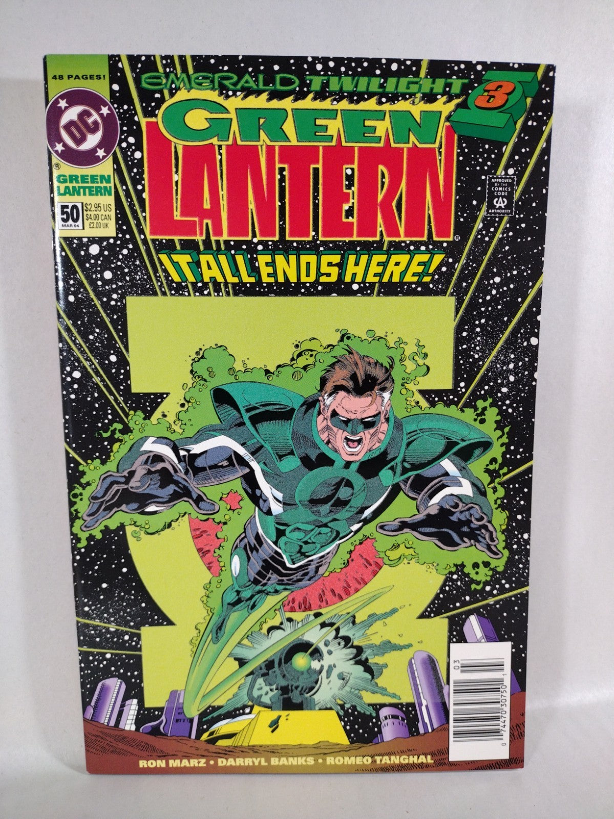 Green Lantern #50 (1994) DC Comic GITD Cover 1st Parallax Emerald Twilight Pt 3