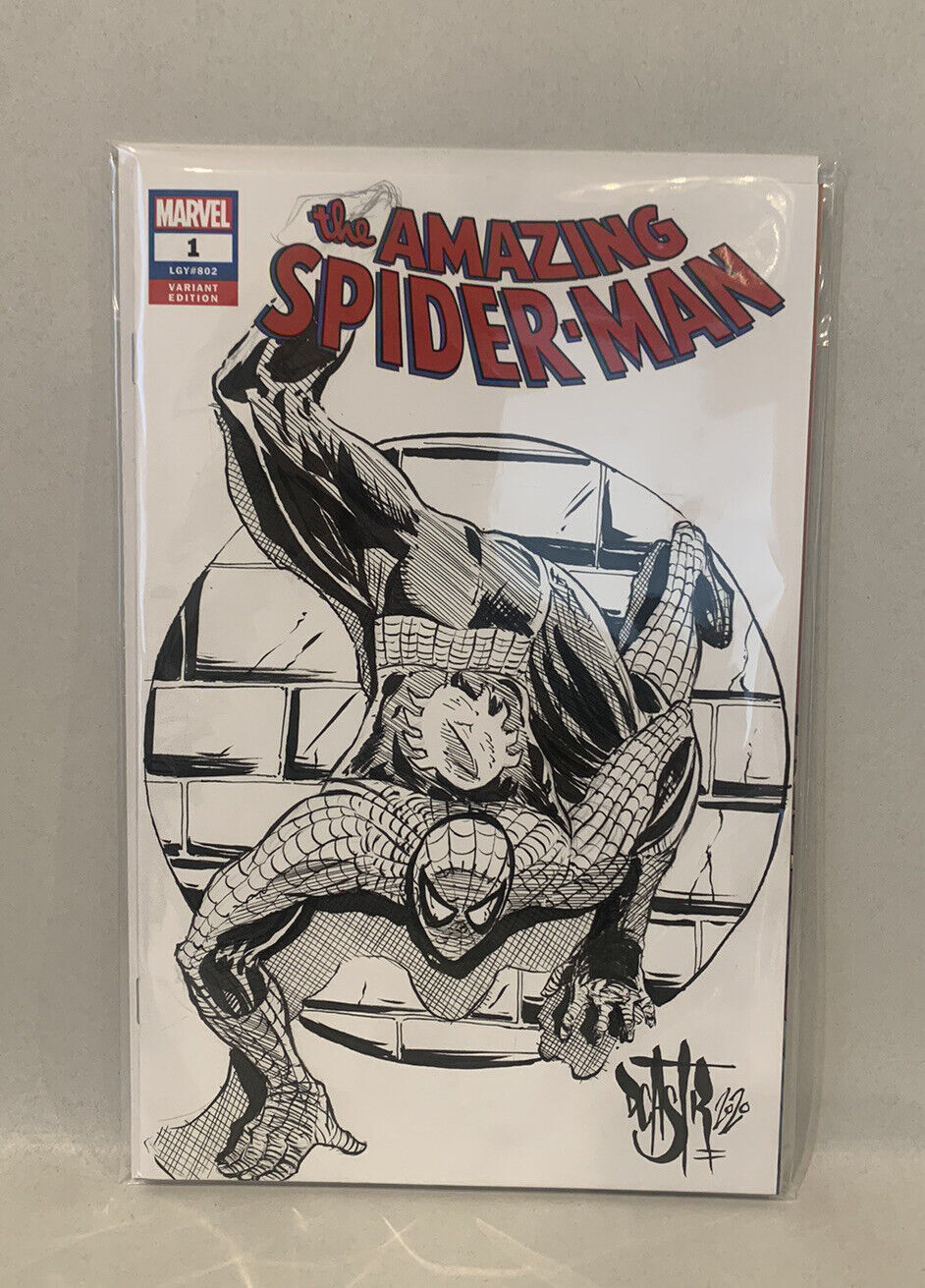 Amazing Spider-Man #1  Blank Sketch Variant Cover Comic W Original Dcastr Art