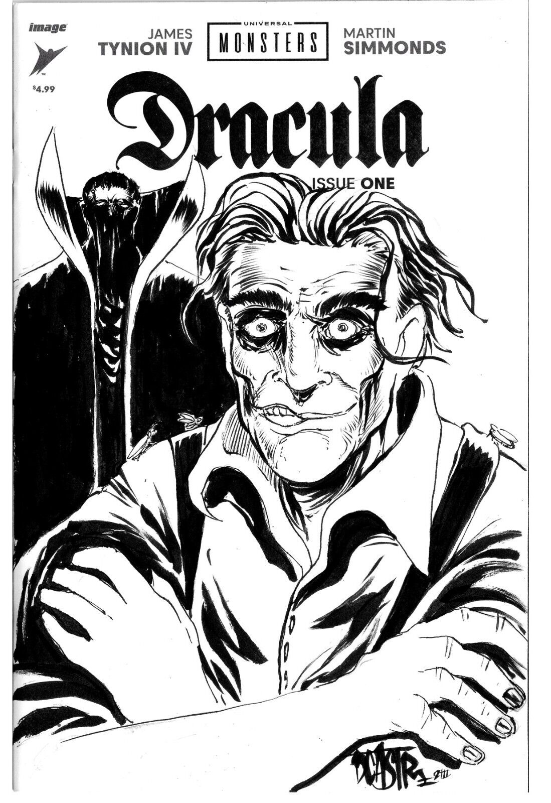 Universal Monsters DRACULA #1 (2023) Image Comics Sketch Variant W Original Art 