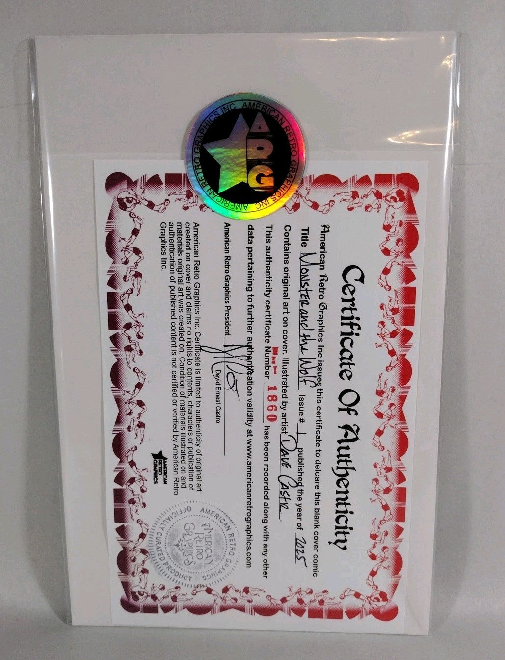 Monster And The Wolf #1 (2025) Keenspot Sketch Cover Comic W Original DCastr Art