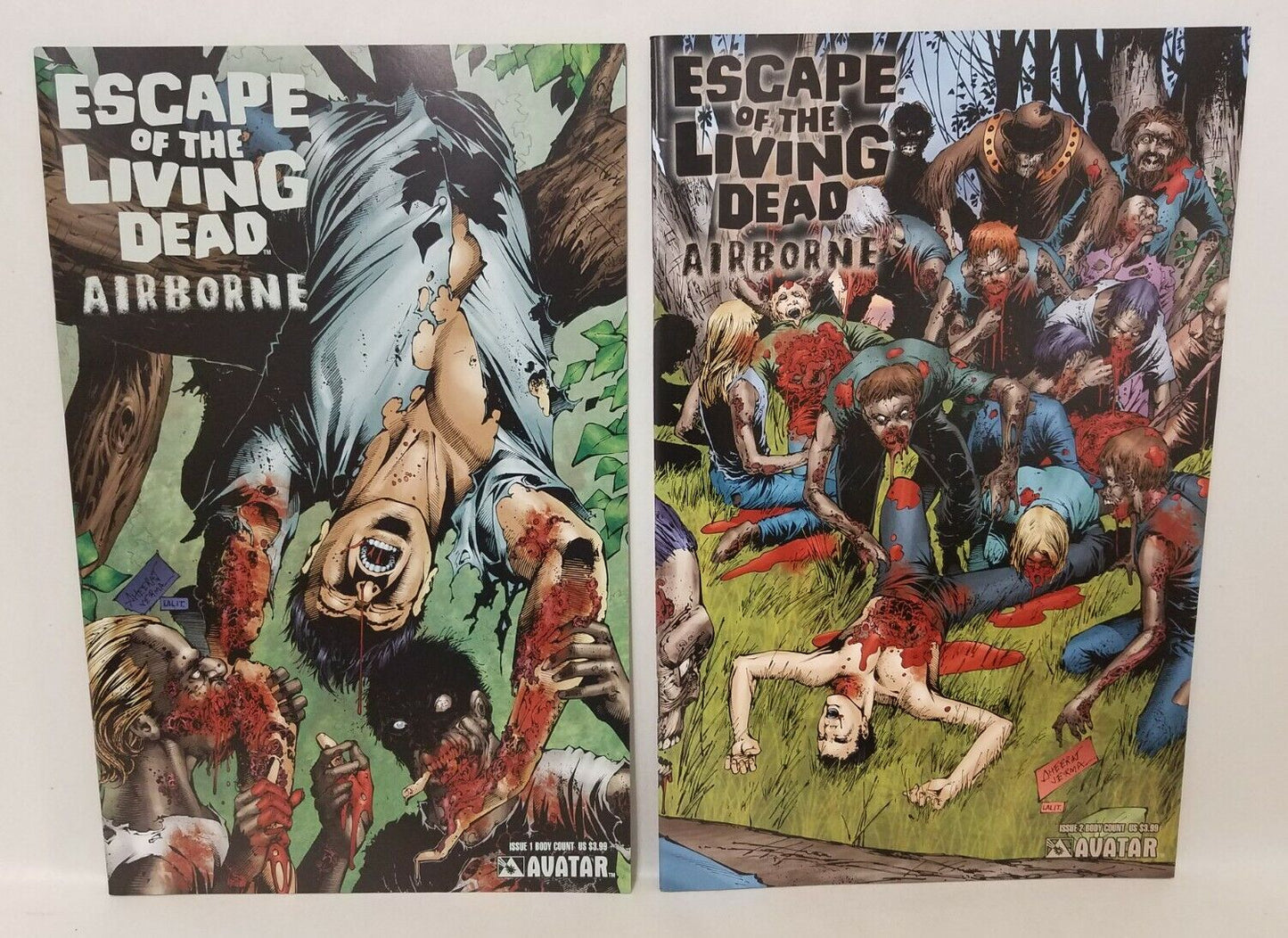 Escape Of The Living Dead Annual Fear Book + Airborne #1 2 3 Complete Comic Set