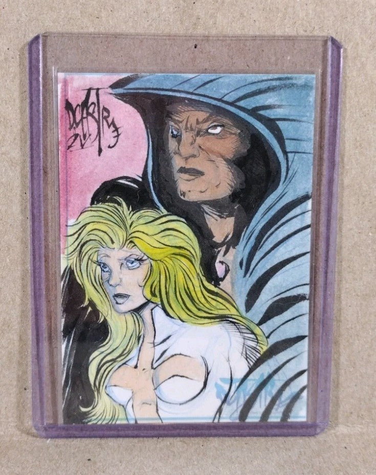 Dave Castr Crusin (2025) OAC Sketch Card W Original Marvel Cloak & Dagger Art