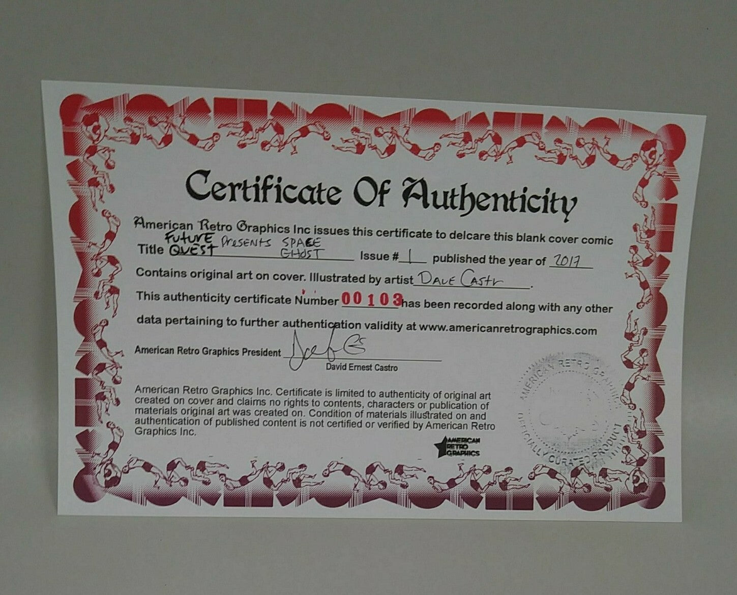 Future Quest Space Ghost 1 (2017) DC Sketch Variant Comic W DCastr Original Art