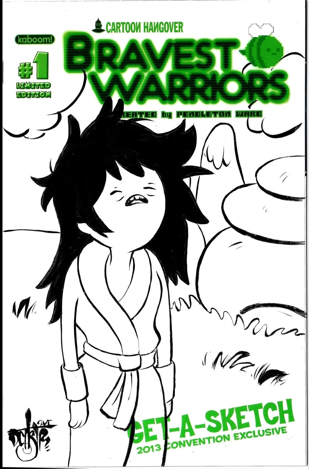 Bravest Warriors 1 (2012) Boom Comic Sketch Cover W Original Dave Castr Beth Art