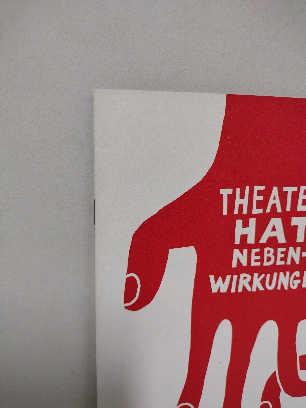 Theater Hat Nebenwirkungen Stadttheater Bern (2007) Switzerland Poster Zine Book