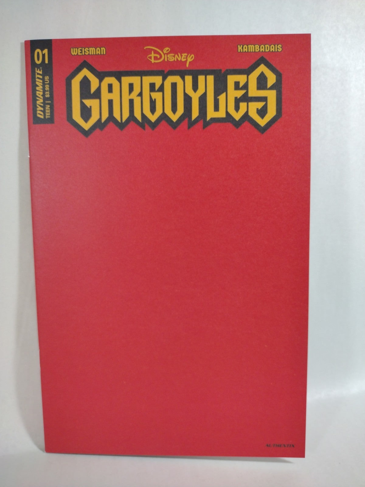 Gargoyles #1 (2022) Disney Dynamite Red Blank Sketch Variant Cover Comic NM