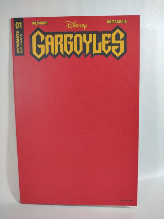 Gargoyles #1 (2022) Disney Dynamite Red Blank Sketch Variant Cover Comic NM