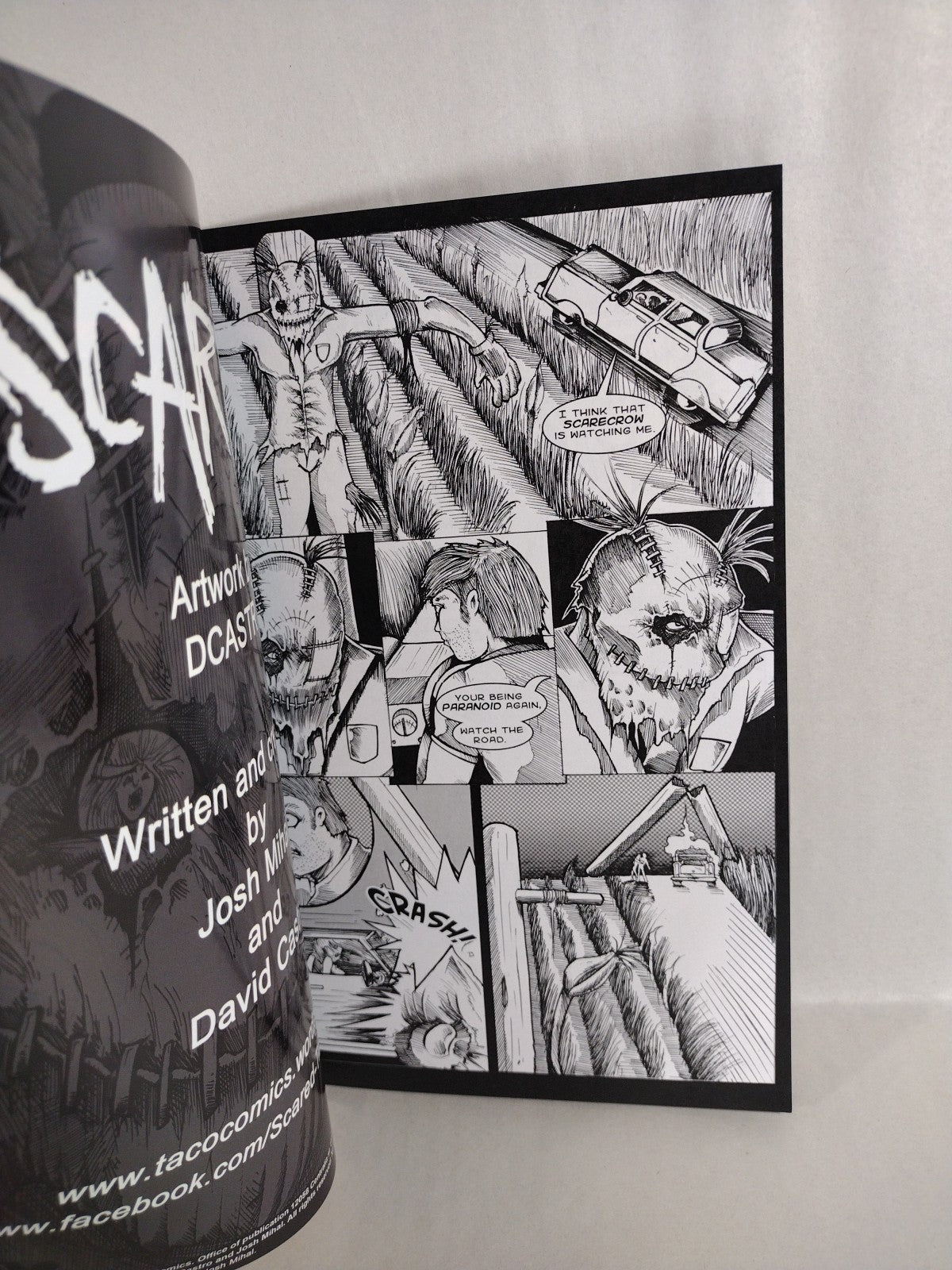 Scared (2010) Taco Comics Dave Castr Josh Mihal Scarecrow Horror Signed 