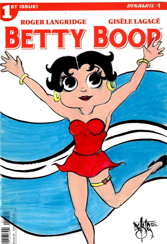 Betty Boop #1 (2016) Dynamite Sketch Cover Variant W Original Dave Castr Art