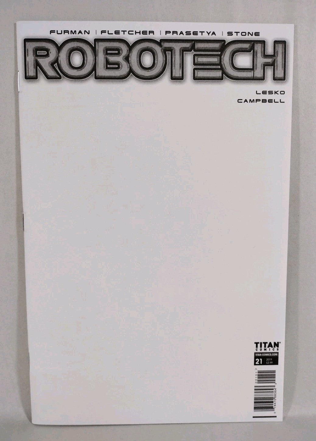 Robotech #21 (2019) Titan Comic Blank Sketch Variant Cover NM