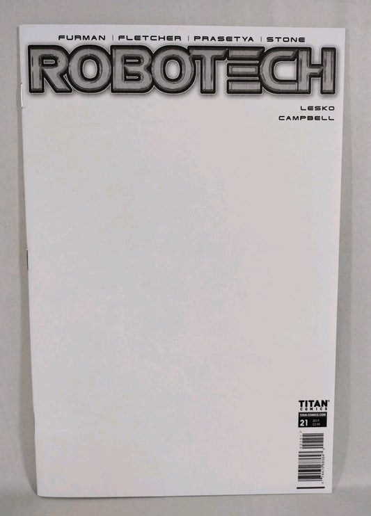 Robotech #21 (2019) Titan Comic Blank Sketch Variant Cover NM