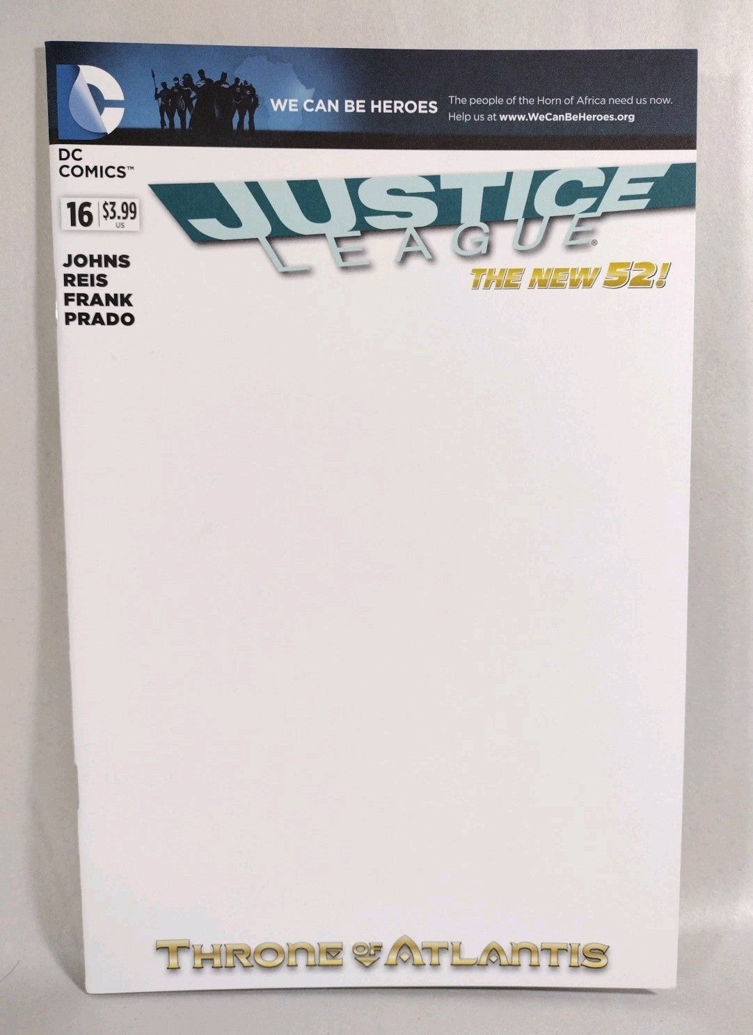 Justice League #16 (2013) DC Comic Blank Sketch Cover Variant New NM
