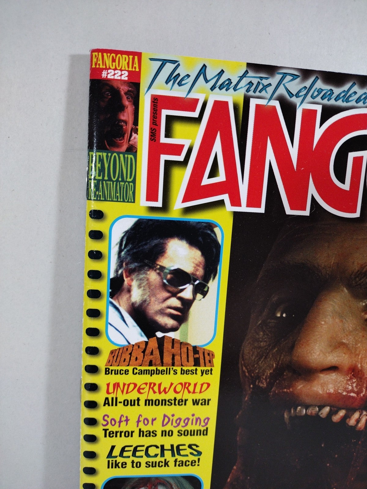 FANGORIA Magazine 222 (2003) Re-Animator Bubba Ho-Tep Underworld Junk Leeches