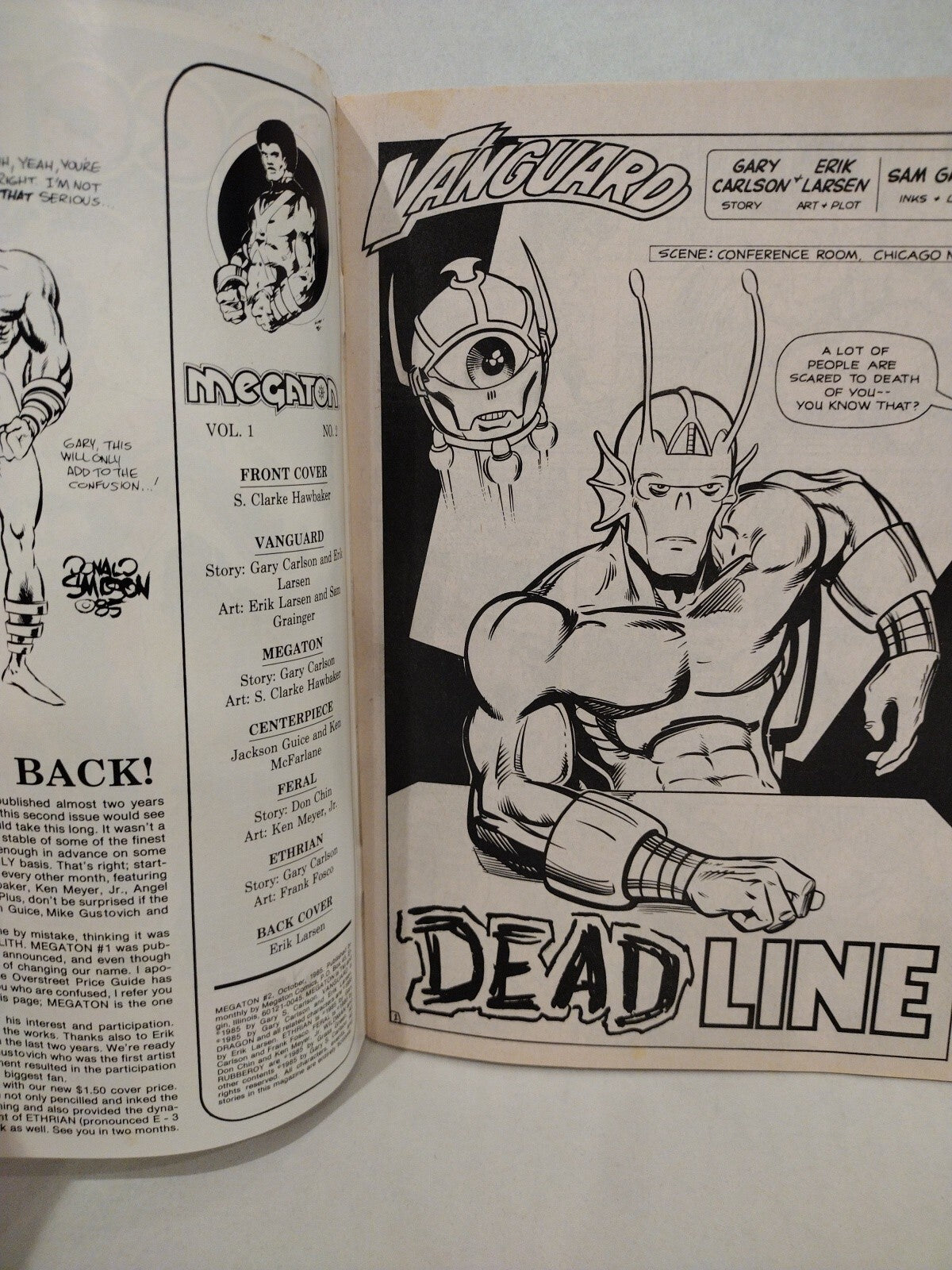 Megaton #2 (1985) Savage Dragon Vanguard Early Appearance Erik Larsen 