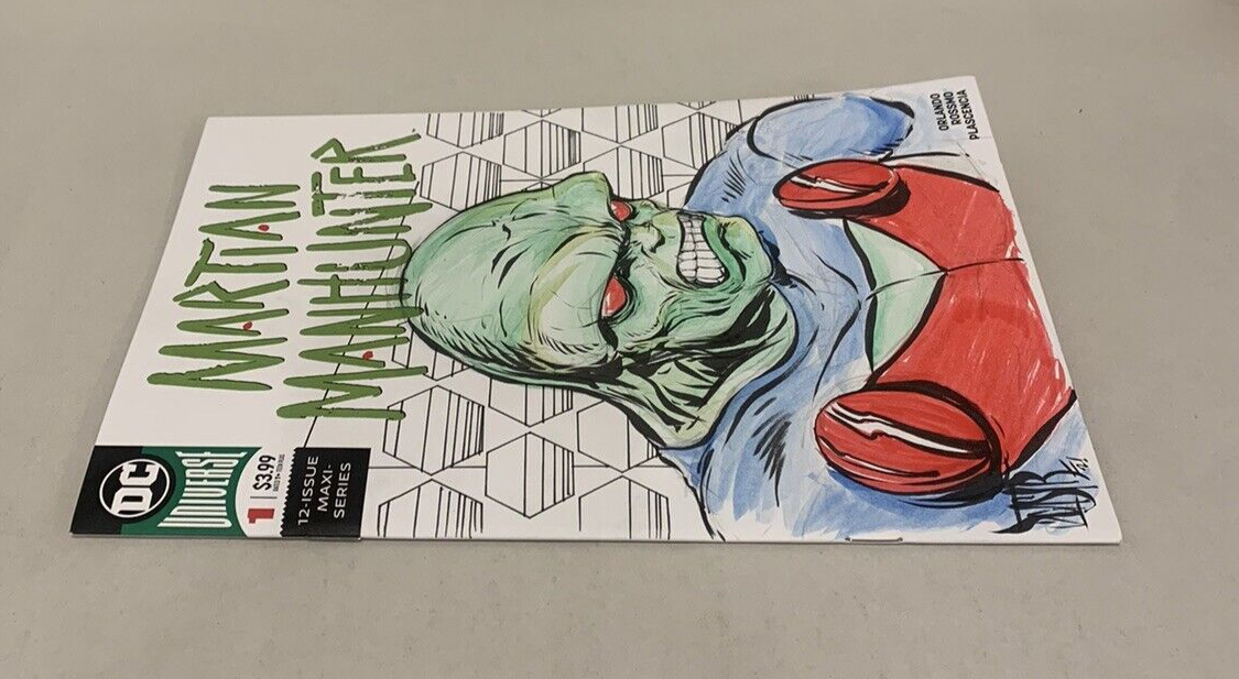 MARTIAN MANHUNTER #1 Blank Sketch Variant Cover Comic W Original Art Dave Castr