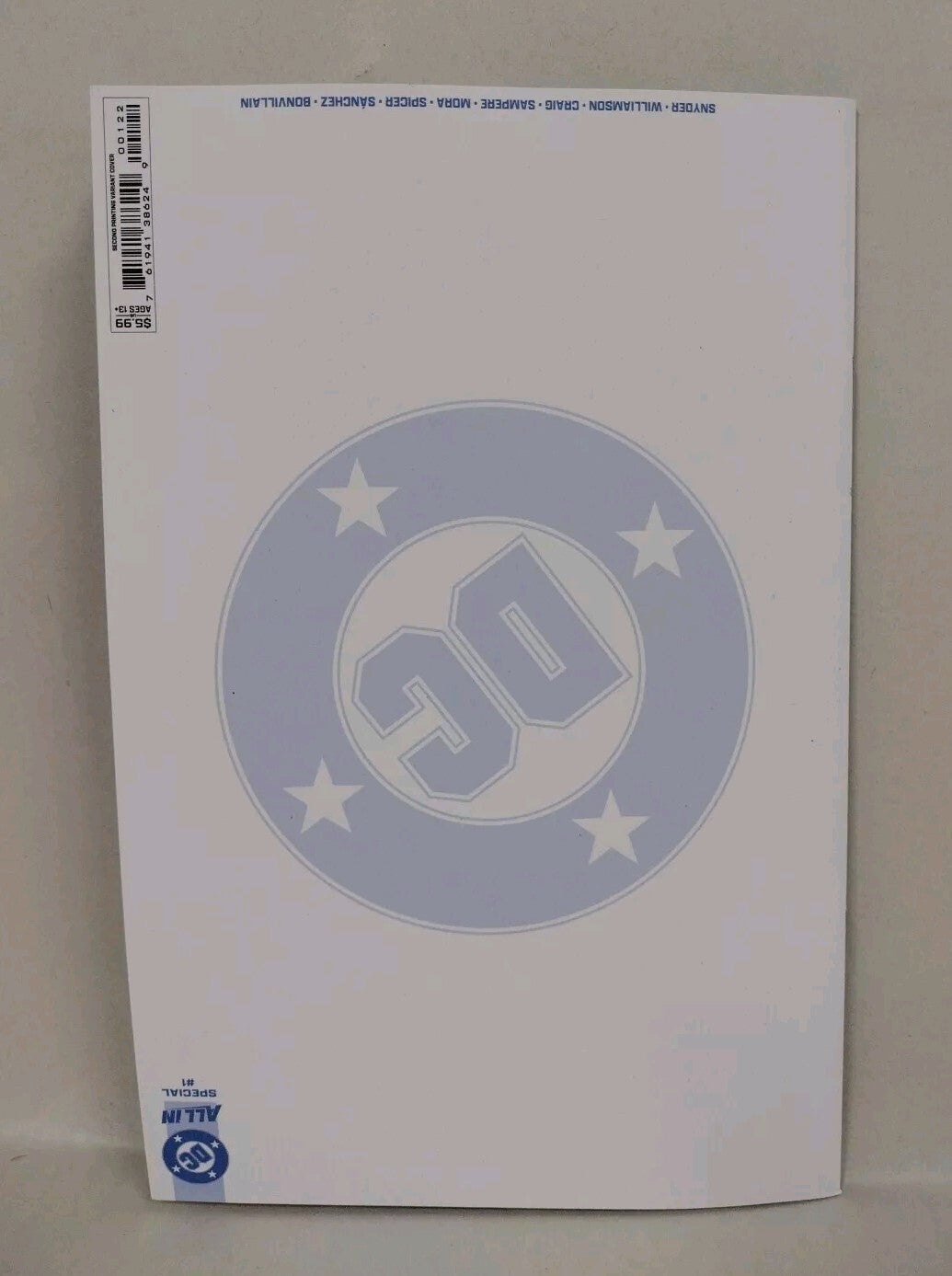 DC All In Special 1 (2024) Sketch Var Cover Comic W Original DCastr Hawkman Art