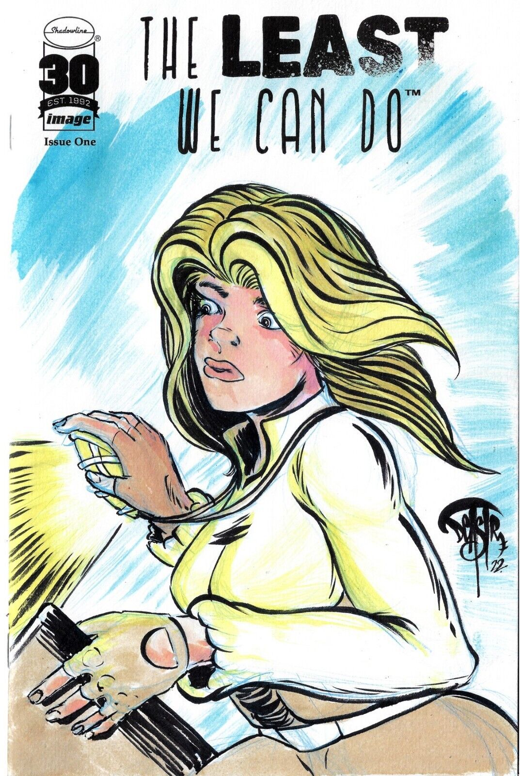 The Least We Can Do #1 (2022) Image Comic Blank Cover w Original DCastr Art COA